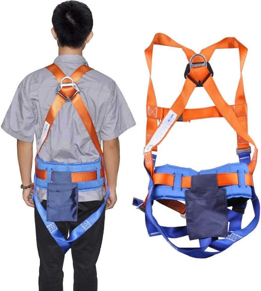 هارنس ایمنی تمام بدن ضد سقوط با 5 حلقه D و کمربند کمر، تجهیزات نجات آتش نشانی شخصی جهانی غارنوردی و فرود
