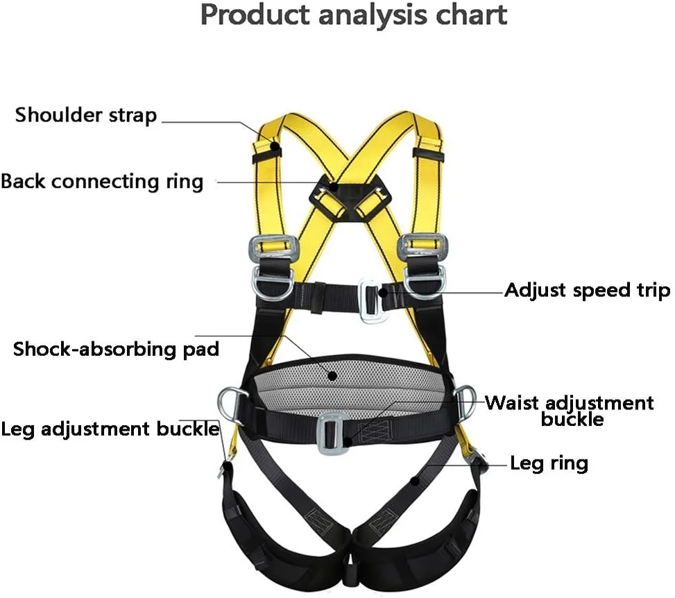 هارنس محافظت کامل از بدن در برابر سقوط، هارنس صعود تمام بدن، هارنس جلوگیری از سقوط، صفحه پوشش کمر، اتصال سریع پاها و سینه، حلقه های D پشتی و جانبی، کمربند موقعیت یابی، کیت هارنس ایمنی هارنس محافظت کامل از بدن در برابر سقوط، هارنس صعود تمام بدن، هارنس جلوگیری از سقوط، صفحه پوشش کمر، اتصال سریع پاها و سینه، حلقه های D پشتی و جانبی، کمربند موقعیت یابی، کیت هارنس ایمنی