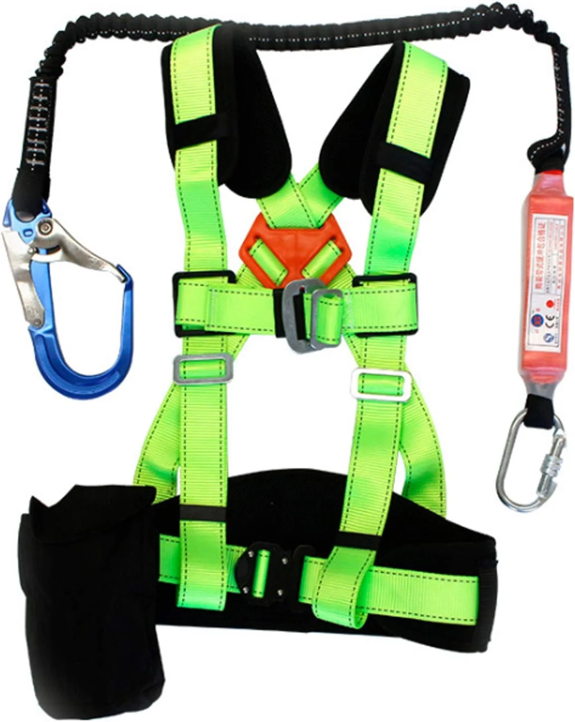 هارنس ایمنی، هارنس ایمنی ضد سقوط زرد جهانی، کمربند قابل تنظیم با قلاب قابل استفاده برای اندازه های مختلف بدن