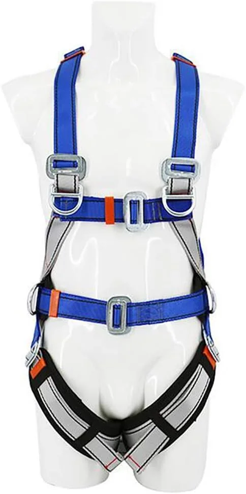 هارنس ایمنی تمام بدن ضد سقوط برای ساخت و ساز، کوهنوردی، توسعه، نجات آتش نشانی، کار هوانوردی، کمربند پنج نقطه ای با پشتی دوتایی