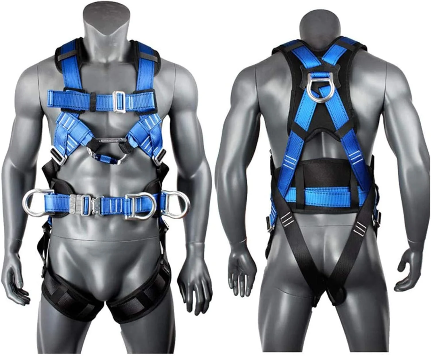 هارنس ایمنی تمام بدن پنج نقطه ای با کمربند ایمنی پلی استر با مقاومت بالا و قابل جابجایی، تجهیزات محافظ قابل تنظیم