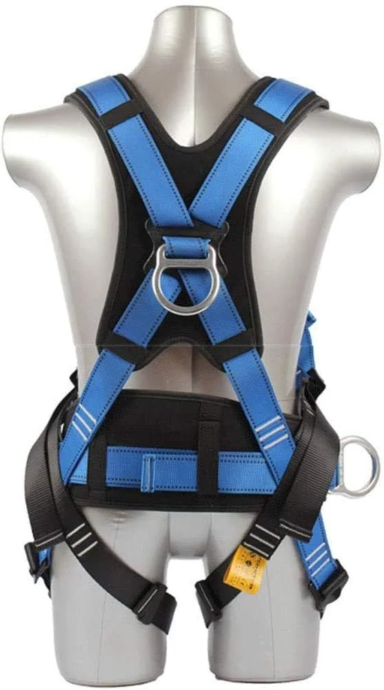 هارنس ایمنی تمام بدن پنج نقطه ای با کمربند ایمنی پلی استر با مقاومت بالا و قابل جابجایی، تجهیزات محافظ قابل تنظیم هارنس ایمنی تمام بدن پنج نقطه ای با کمربند ایمنی پلی استر با مقاومت بالا و قابل جابجایی، تجهیزات محافظ قابل تنظیم