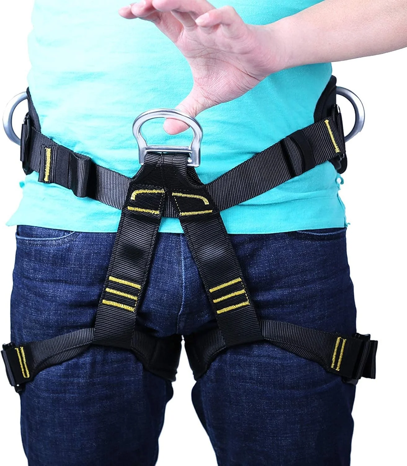 هارنس نیم تنه ShoFbi، کمربند ایمنی صندلی برای کوهنوردی، تمرینات فضای باز، هارنس نیم تنه کمر، کیت هارنس ایمنی جهانی