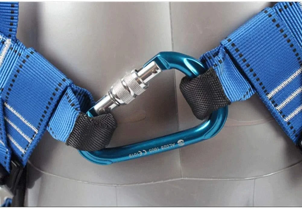 هارنس ایمنی تمام بدن پنج نقطه ای با کمربند ایمنی پلی استر با مقاومت بالا و قابل جابجایی، تجهیزات محافظ قابل تنظیم هارنس ایمنی تمام بدن پنج نقطه ای با کمربند ایمنی پلی استر با مقاومت بالا و قابل جابجایی، تجهیزات محافظ قابل تنظیم