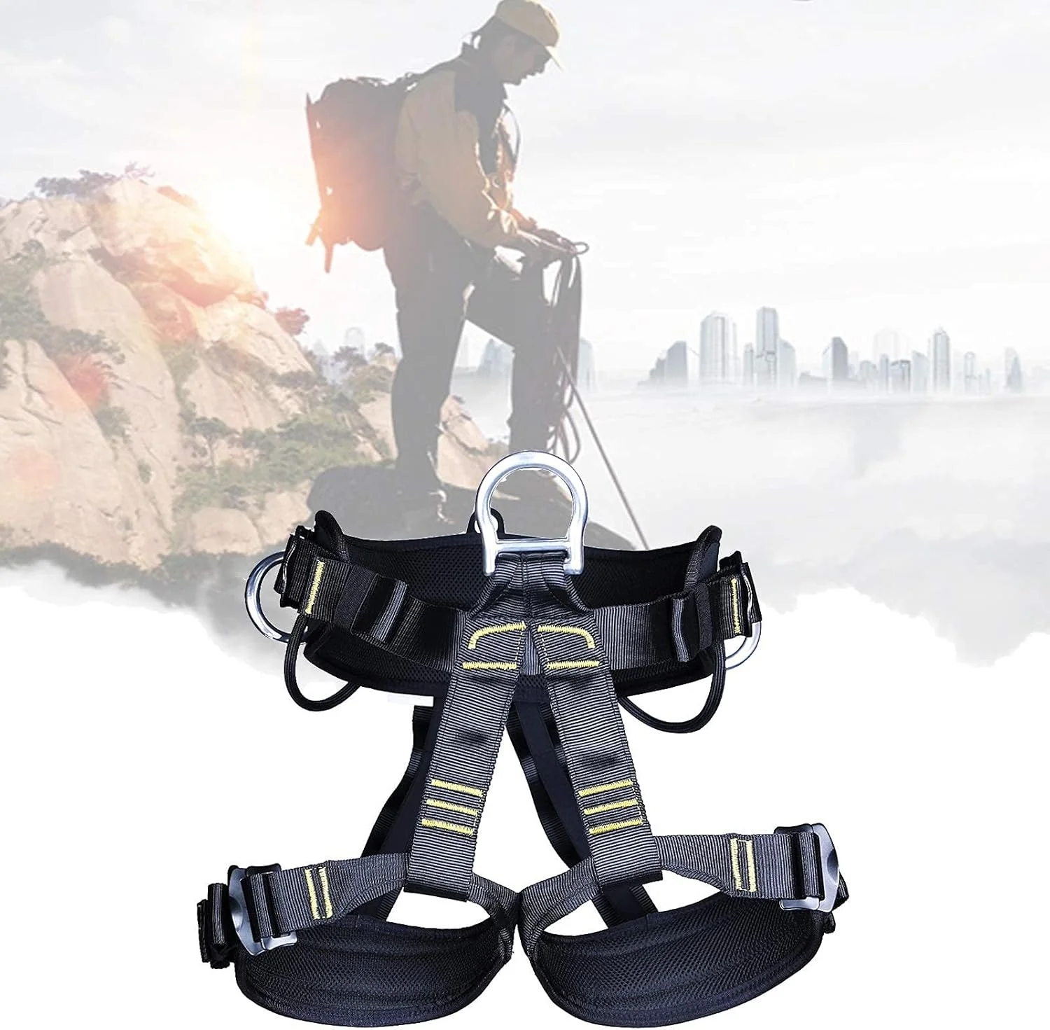 هارنس نیم تنه ShoFbi، کمربند ایمنی صندلی برای کوهنوردی، تمرینات فضای باز، هارنس نیم تنه کمر، کیت هارنس ایمنی جهانی