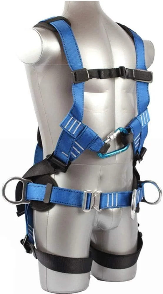 هارنس ایمنی تمام بدن پنج نقطه ای با کمربند ایمنی پلی استر با مقاومت بالا و قابل جابجایی، تجهیزات محافظ قابل تنظیم هارنس ایمنی تمام بدن پنج نقطه ای با کمربند ایمنی پلی استر با مقاومت بالا و قابل جابجایی، تجهیزات محافظ قابل تنظیم