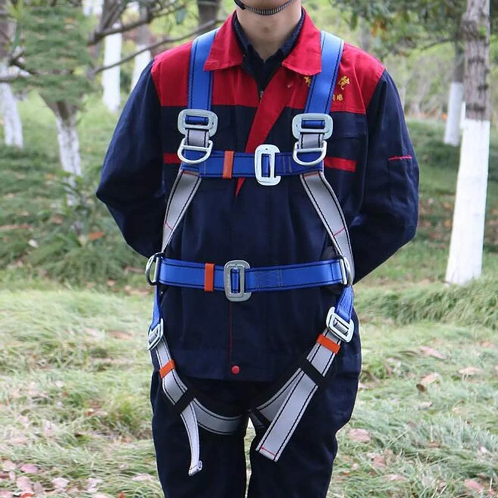 هارنس ایمنی تمام بدن ضد سقوط برای ساخت و ساز، کوهنوردی، توسعه، نجات آتش نشانی، کار هوانوردی، کمربند پنج نقطه ای با پشتی دوتایی