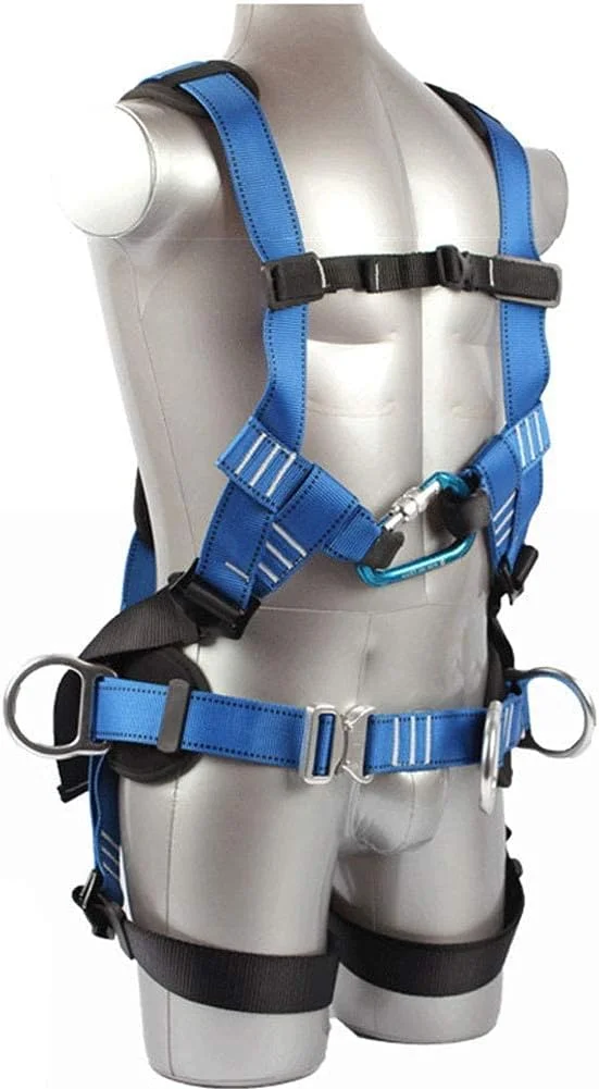 هارنس ایمنی تمام بدن کمربند ایمنی پلی استر با مقاومت بالا قابل جابجایی، تجهیزات محافظ قابل تنظیم
