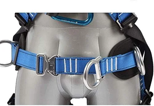 هارنس ایمنی تمام بدن پنج نقطه ای با کمربند ایمنی پلی استر با مقاومت بالا و قابل جابجایی، تجهیزات محافظ قابل تنظیم هارنس ایمنی تمام بدن پنج نقطه ای با کمربند ایمنی پلی استر با مقاومت بالا و قابل جابجایی، تجهیزات محافظ قابل تنظیم