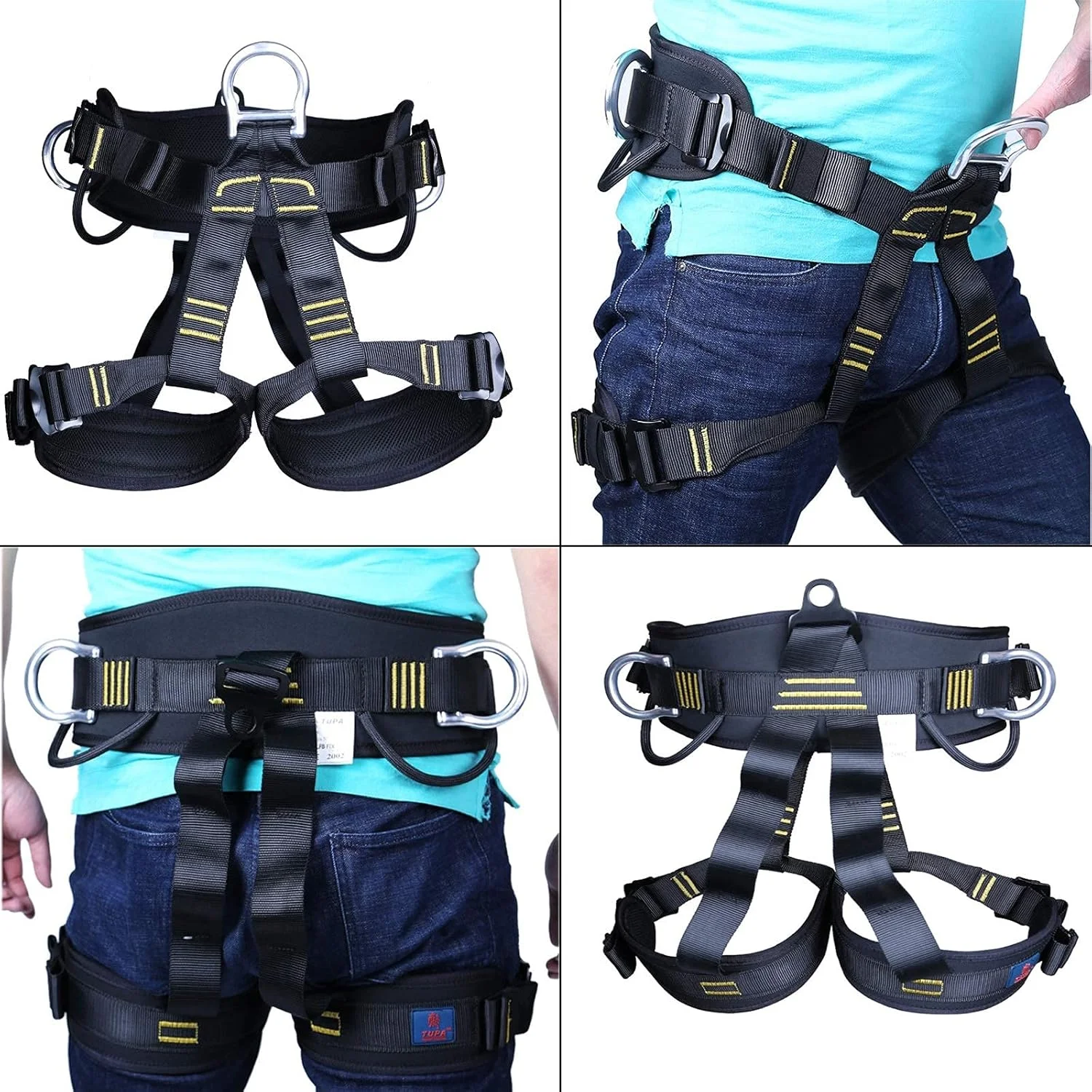 هارنس نیم تنه ShoFbi، کمربند ایمنی صندلی برای کوهنوردی، تمرینات فضای باز، هارنس نیم تنه کمر، کیت هارنس ایمنی جهانی
