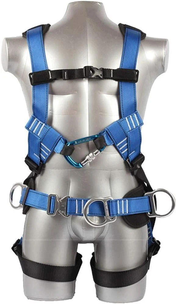 هارنس ایمنی تمام بدن کمربند ایمنی پلی استر با مقاومت بالا قابل جابجایی، تجهیزات محافظ قابل تنظیم