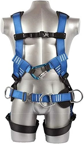 هارنس ایمنی تمام بدن پنج نقطه ای با کمربند ایمنی پلی استر با مقاومت بالا و قابل جابجایی، تجهیزات محافظ قابل تنظیم هارنس ایمنی تمام بدن پنج نقطه ای با کمربند ایمنی پلی استر با مقاومت بالا و قابل جابجایی، تجهیزات محافظ قابل تنظیم