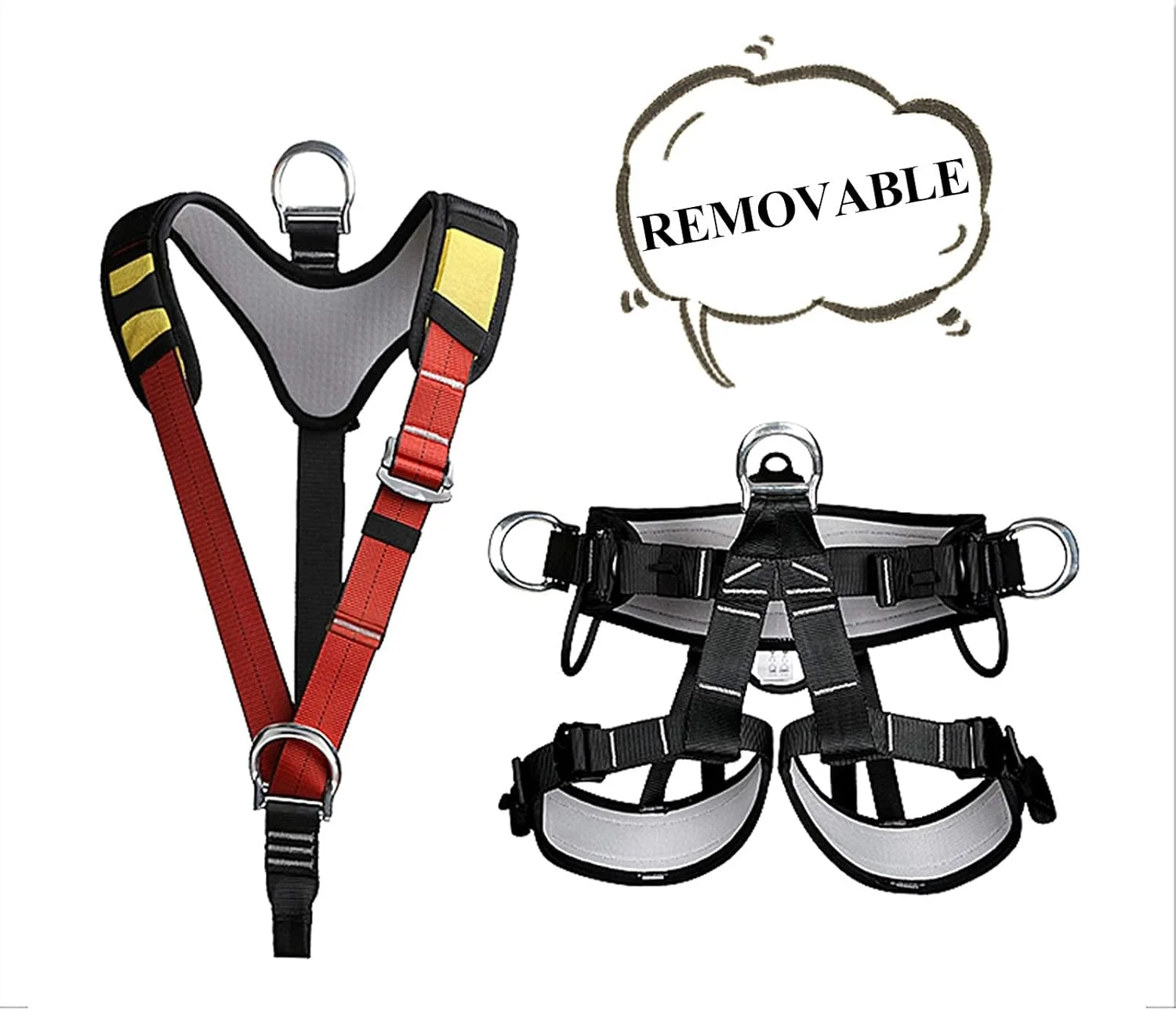 هارنس ایمنی ضد سقوط، هارنس ایمنی ضد سقوط تمام بدن برای کار در ارتفاع، کمربند قابل تنظیم