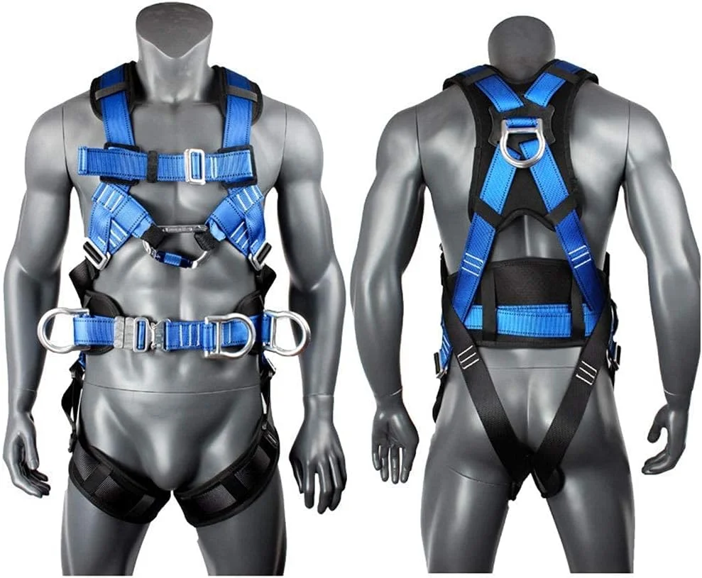 هارنس ایمنی تمام بدن کمربند ایمنی پلی استر با مقاومت بالا قابل جابجایی، تجهیزات محافظ قابل تنظیم