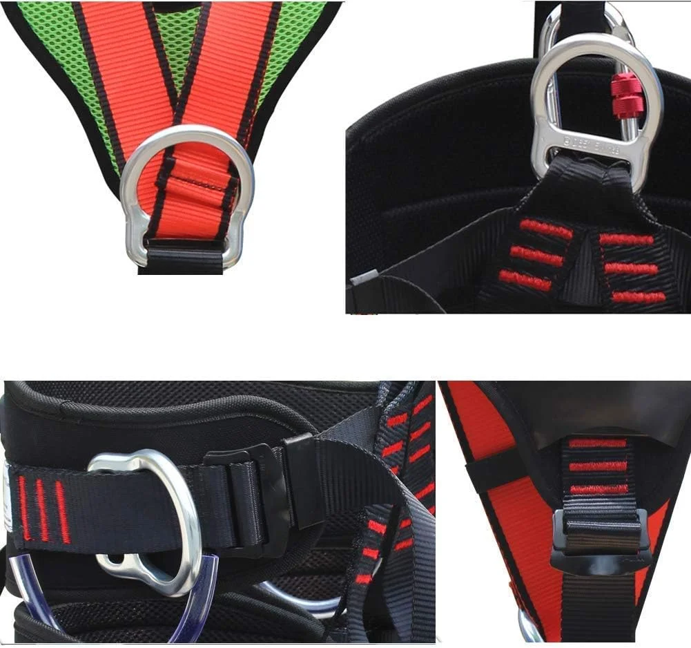 هارنس ایمنی، هارنس کامل صعود، کمربند ایمنی جداشدنی، تجهیزات حفاظت فردی، حلقه پشتی و حلقه های جانبی D (رنگ: هارنس ایمنی) (هارنس ایمنی)