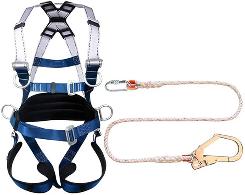 هارنس ایمنی تمام بدن پددار با پشتی، کمربند موقعیت‌دهی، حلقه‌های D پشتی و جانبی برای کار در ارتفاع