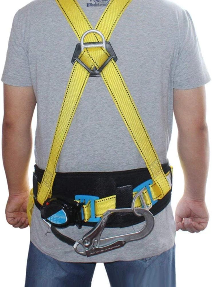هارنس ایمنی ارتفاع با پشتی دوتایی، طناب با قابلیت تنظیم سرعت، کمربند ایمنی کارگر ساختمانی و برقکار هارنس ایمنی ارتفاع با پشتی دوتایی، طناب با قابلیت تنظیم سرعت، کمربند ایمنی کارگر ساختمانی و برقکار