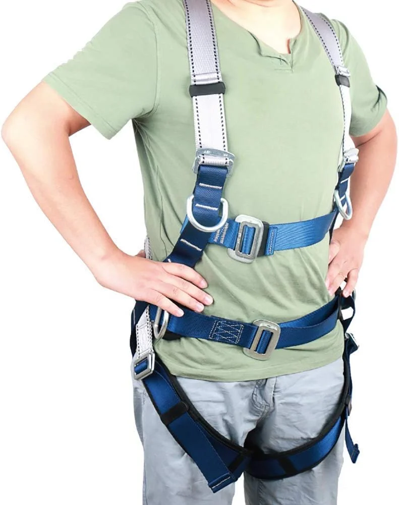 هارنس ایمنی تمام بدن پددار با پشتی، کمربند موقعیت دهی، حلقه های D پشتی و جانبی برای کار در هوانوردی