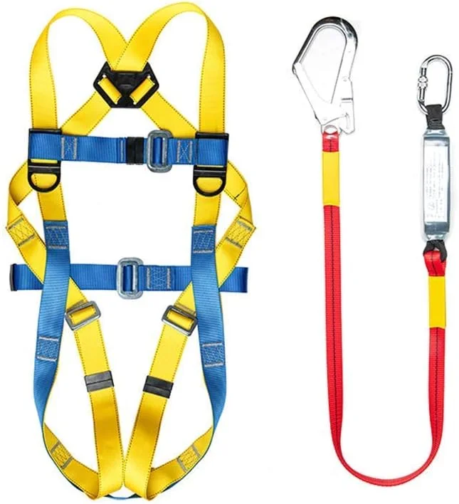 هارنس ایمنی محافظت در برابر سقوط، کیت هارنس صنعتی تمام بدن پنج نقطه ای، کمربند قابل تنظیم