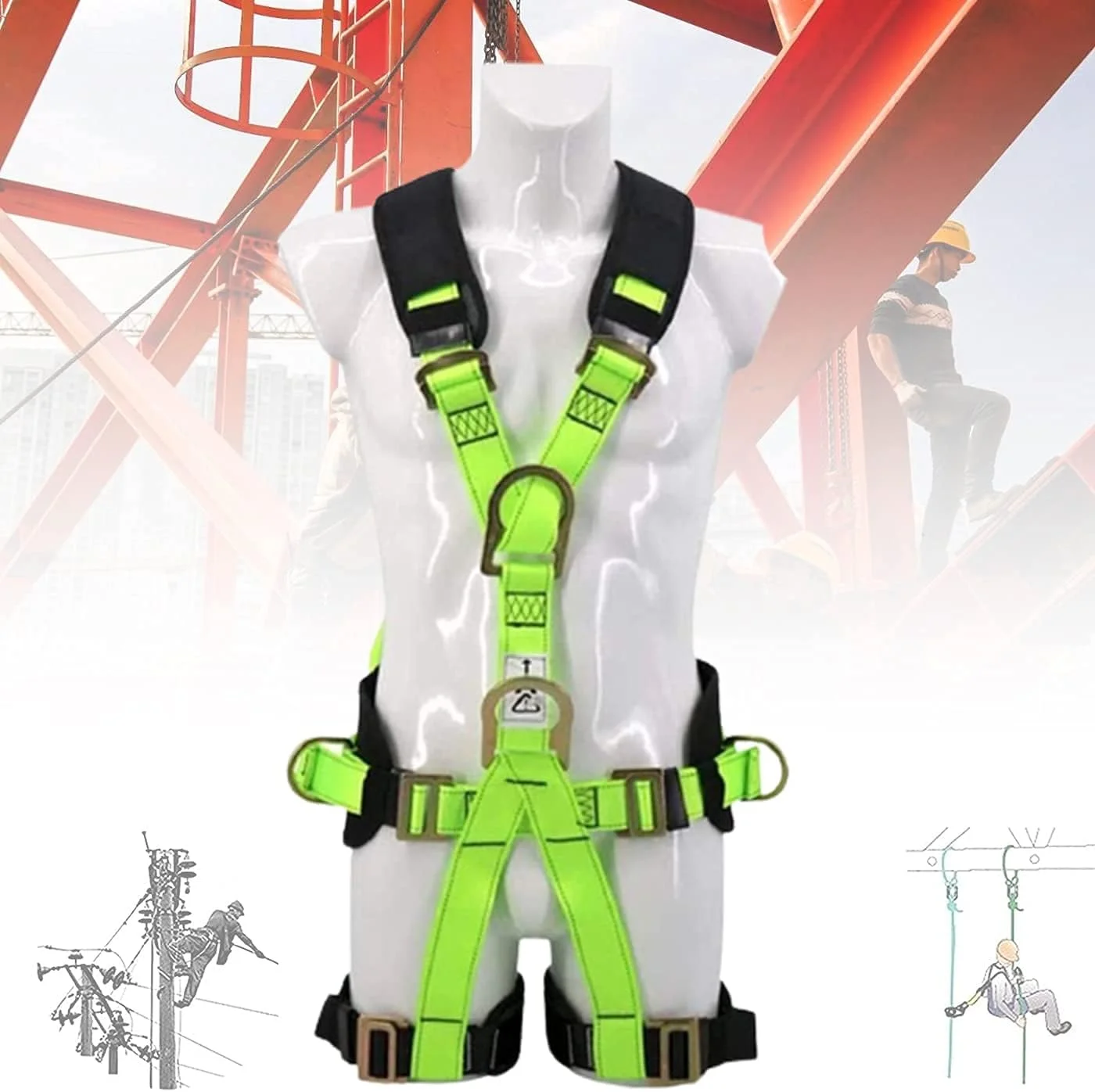 هارنس ایمنی تمام بدن، هارنس ضد سقوط، هارنس ایمنی تمام بدن، شخصی برای کوهنوردی، صخره نوردی، فرود، کار هوانوردی، کار در فضای باز، کمربند ایمنی کوهنوردی