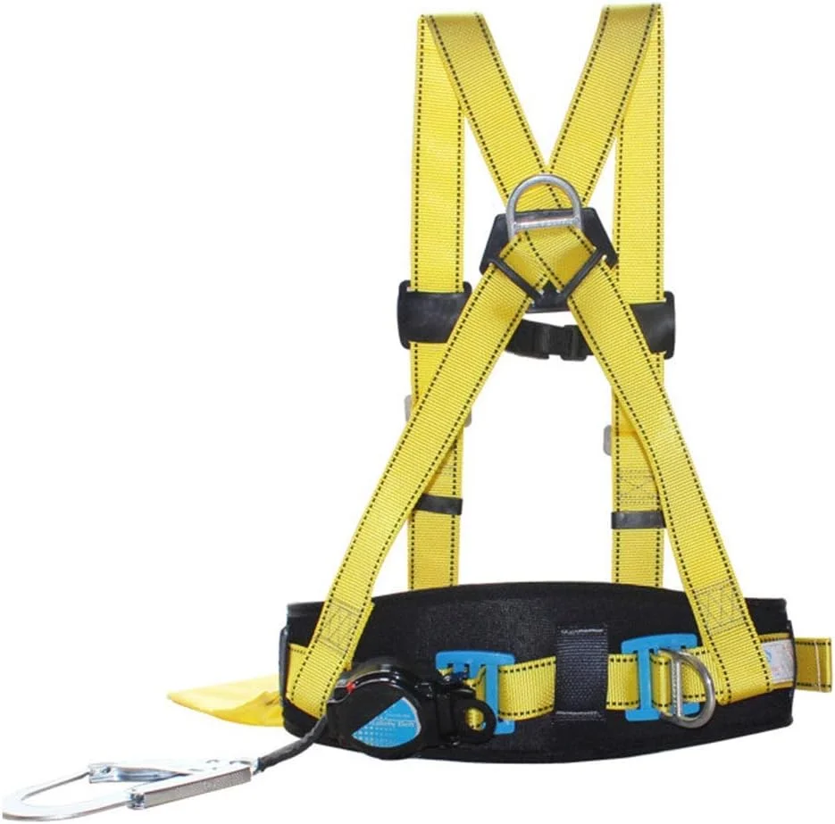 هارنس ایمنی کمربند ایمنی با قابلیت تنظیم پشتی دوبل مناسب برای کارگران، برقکاران و استفاده در ارتفاع