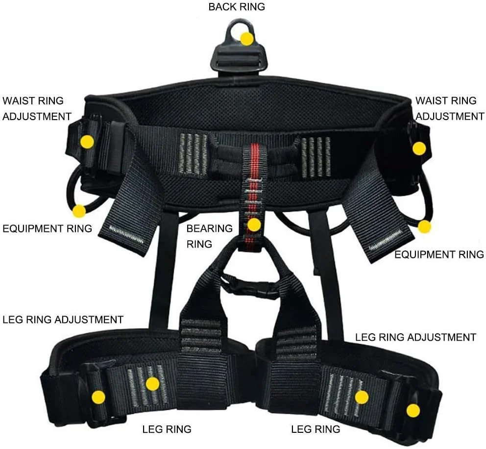 هارنس نیمه بدن BClimbing، هارنس ایمنی، مناسب فعالیت های فضای باز، عملیات نجات، فعالیت های ماجراجویانه، کمربند ایمنی