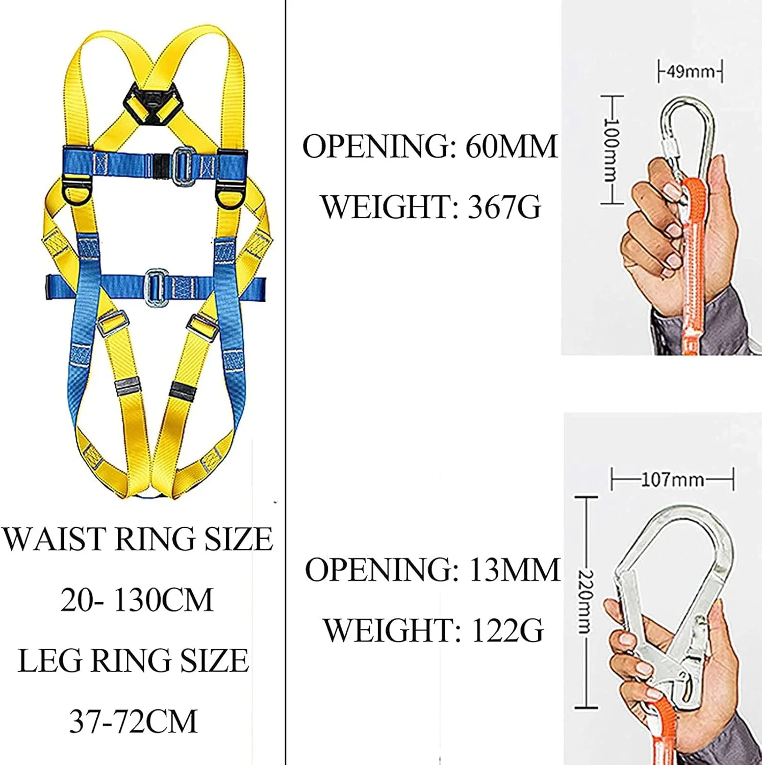 هارنس ایمنی ضد سقوط تمام بدن، هارنس کوهنوردی قابل تنظیم کمربند ایمنی نجات طناب کار در ارتفاع کمربند ایمنی تمام بدن برای ساخت و ساز، نگهداری، اکتشاف هارنس ایمنی ضد سقوط تمام بدن، هارنس کوهنوردی قابل تنظیم کمربند ایمنی نجات طناب کار در ارتفاع کمربند ایمنی تمام بدن برای ساخت و ساز، نگهداری، اکتشاف