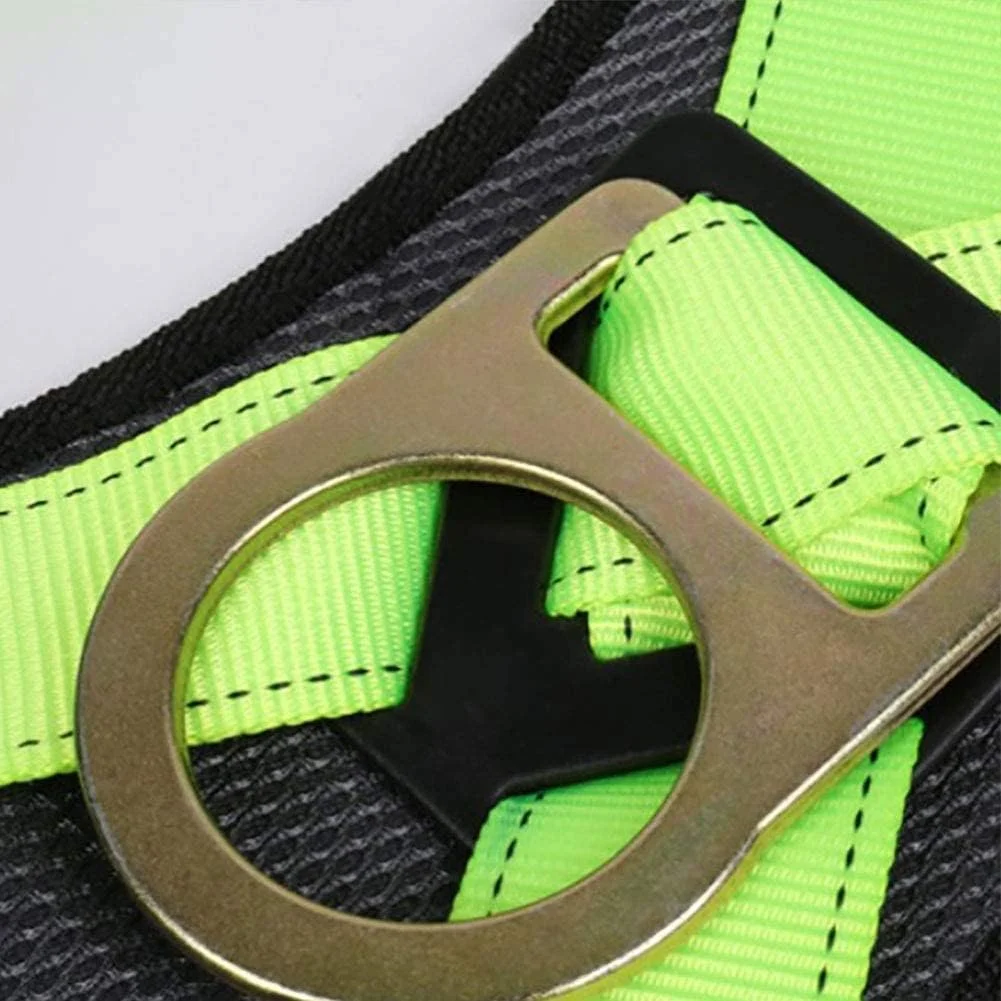 هارنس ایمنی پلی استر با مقاومت بالا، کمربند ایمنی تمام بدن با حلقه های D جانبی و لایه گذاری اضافی هارنس ایمنی پلی استر با مقاومت بالا، کمربند ایمنی تمام بدن با حلقه های D جانبی و لایه گذاری اضافی