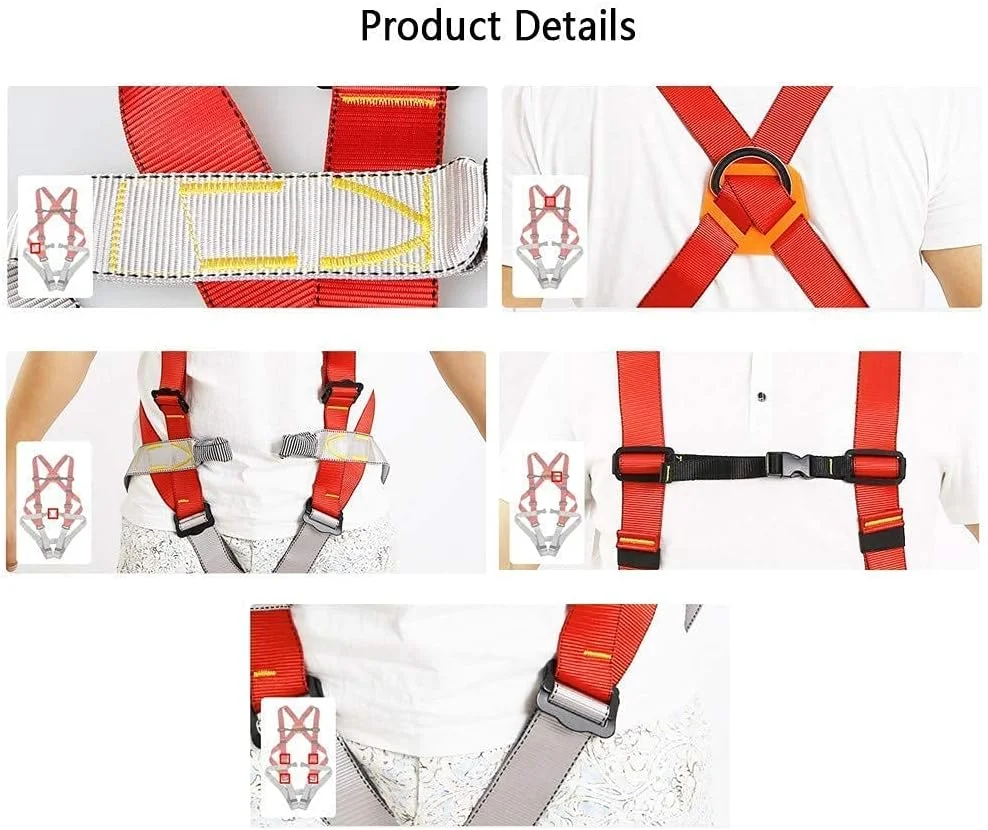 هارنس های کوهنوردی، کیت حفاظت در برابر سقوط، هارنس ایمنی، کمربند محافظ بدن قابل تنظیم برای کوهنوردی