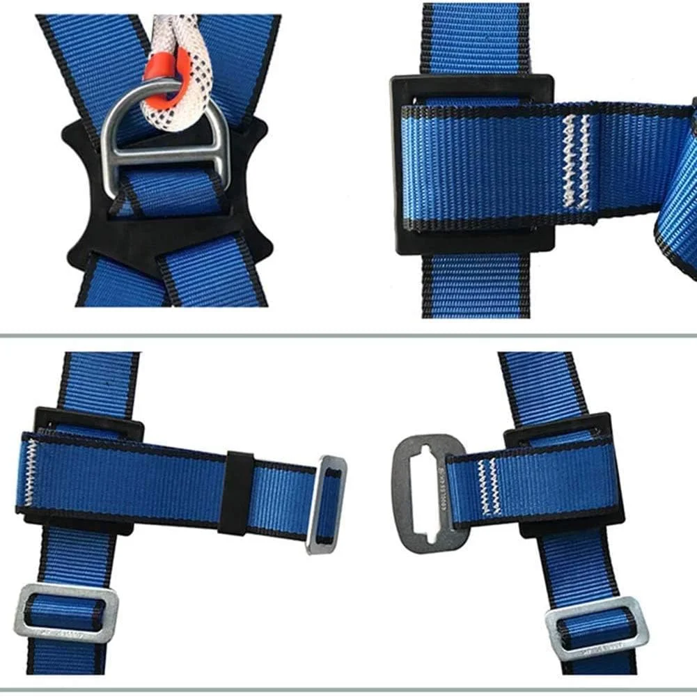 کیت مهار ایمنی سقوط، طناب ایمنی پنج نقطه ای، کمربند ایمنی نیم تنه، لوازم جانبی فولاد آلیاژی با طناب نجات، برای کارگران آهن، داربست، ساخت و ساز یک سورپرایز کوچک