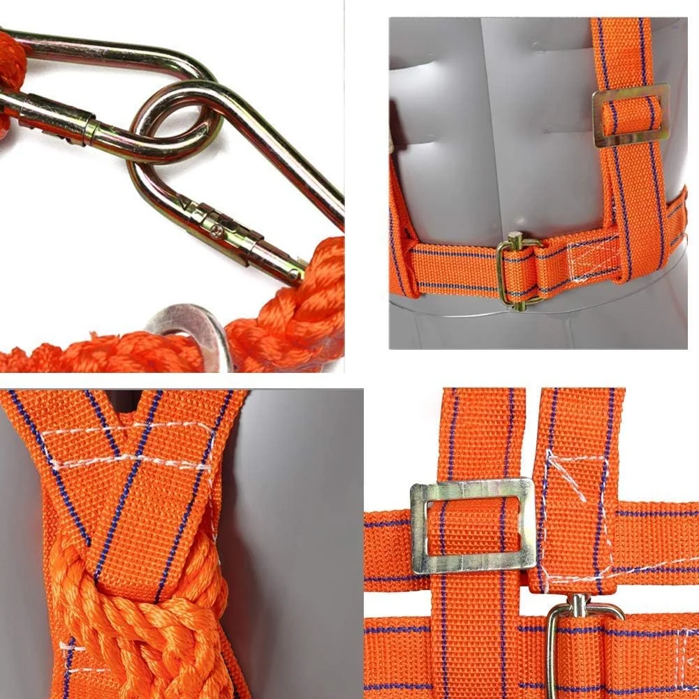 هارنس ایمنی با طناب، هارنس ساختمانی ضد سقوط، کمربند قابل تنظیم کار در ارتفاع با قلاب طناب دوبل