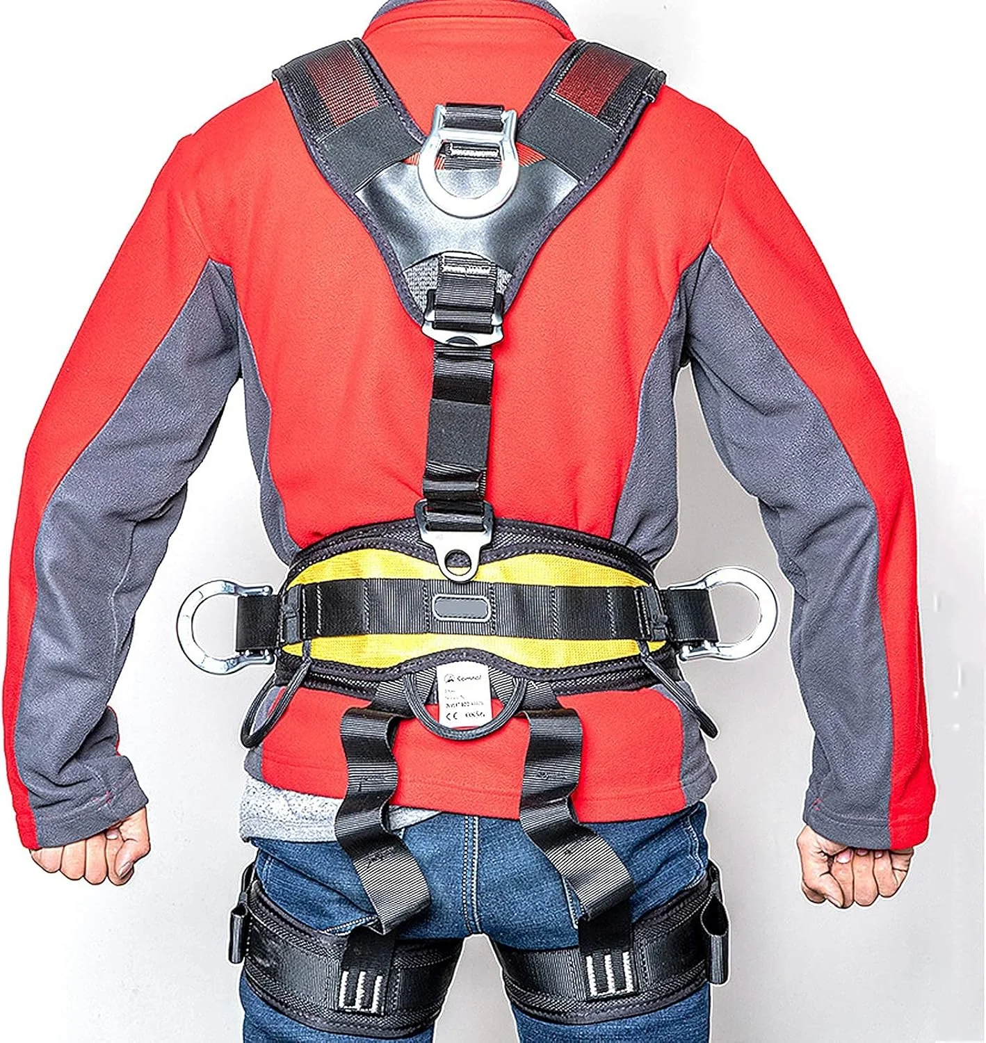 هارنس ایمنی، کمربند کار محافظت از سقوط راحت، هارنس های جهانی محافظت از سقوط کمربند ابزار برای سقف کاری و صخره نوردی مناسب برای هر خانواده
