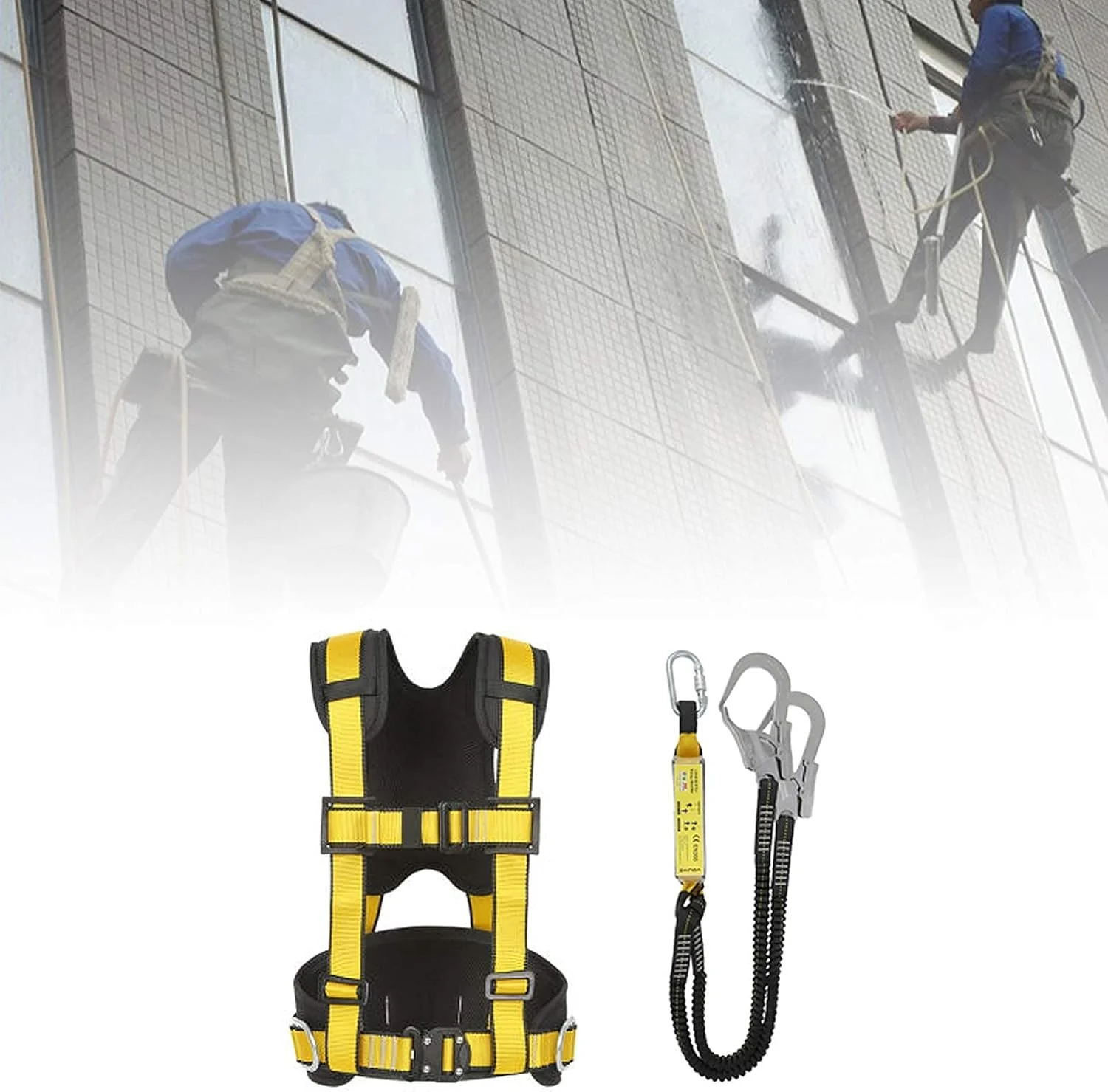 کیت هارنس ایمنی، کمربند ایمنی محافظ کمر و باسن برای صخره نوردی، نجات آتش نشانی، فرود