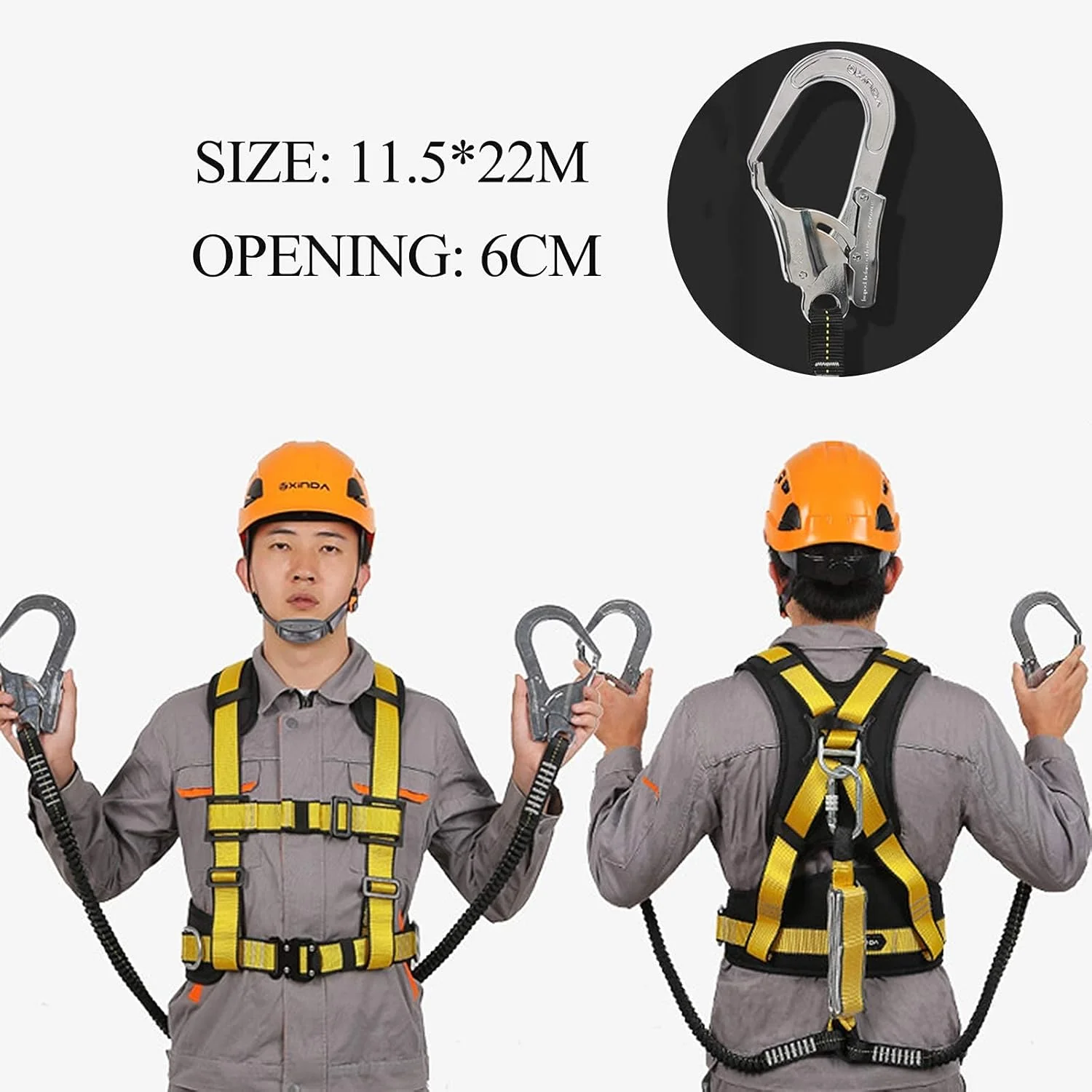 کیت هارنس ایمنی، کمربند ایمنی محافظ کمر و باسن برای صخره نوردی، نجات آتش نشانی، فرود