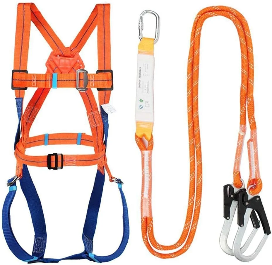 کیت کمربند ایمنی هارنس تمام بدن مناسب کار در ارتفاع و ضد سقوط با قابلیت تنظیم
