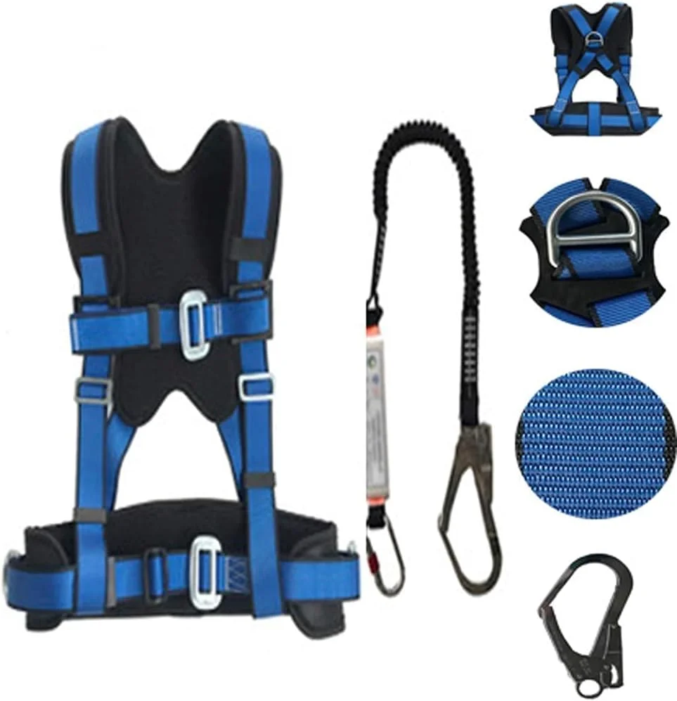 هارنس ایمنی نیم تنه کمربند ضد سقوط یونی‌سکس کمربند قابل تنظیم برای محافظت ایمنی در برابر سقوط