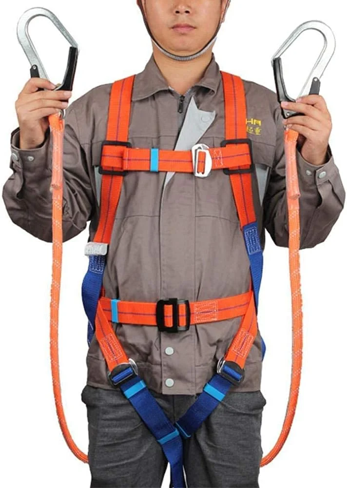 کیت کمربند ایمنی هارنس تمام بدن مناسب کار در ارتفاع و ضد سقوط با قابلیت تنظیم