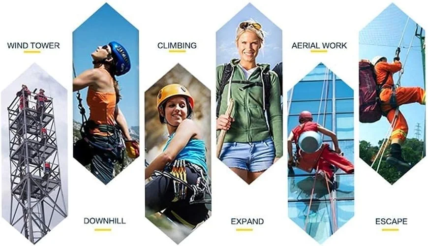 هارنس ایمنی نیم تنه کمربند ضد سقوط یونی‌سکس کمربند قابل تنظیم برای محافظت ایمنی در برابر سقوط