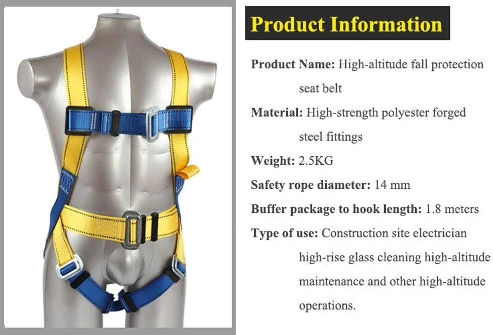 ست هارنس ایمنی، هارنس ضد سقوط ایمنی قابل تنظیم در فضای باز، کمربند کار در ارتفاع با بیمه دوگانه، هارنس ضد سقوط برای کار و محافظت در برابر سقوط ست هارنس ایمنی، هارنس ضد سقوط ایمنی قابل تنظیم در فضای باز، کمربند کار در ارتفاع با بیمه دوگانه، هارنس ضد سقوط برای کار و محافظت در برابر سقوط