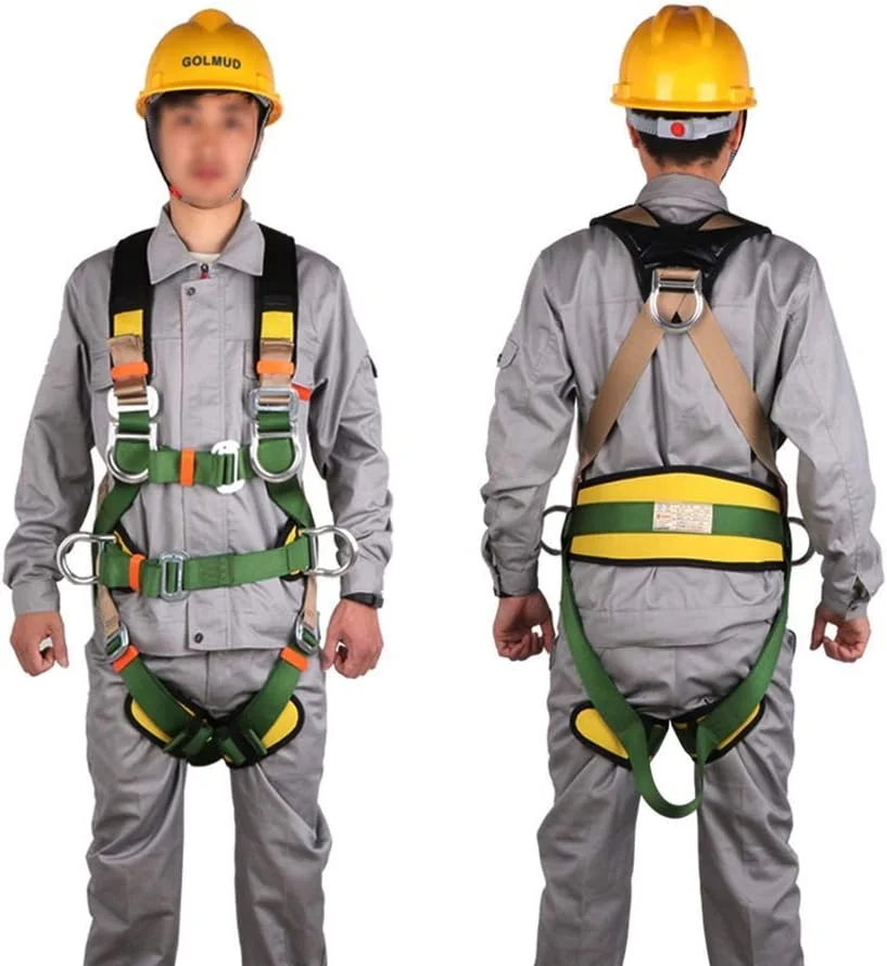 کمربند ایمنی تمام بدن قابل تنظیم با قلاب و طناب برای کار در هوانوردی و حفاظت فنی