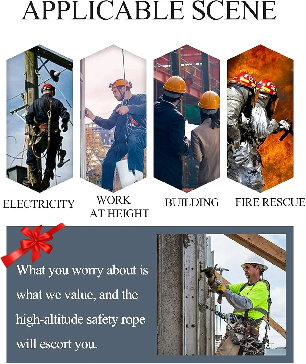 کیت مهار ایمنی سقوط، ابزار مهار ایمنی تمام بدن با کتان و کمربند جهانی تجهیزات حفاظت فردی