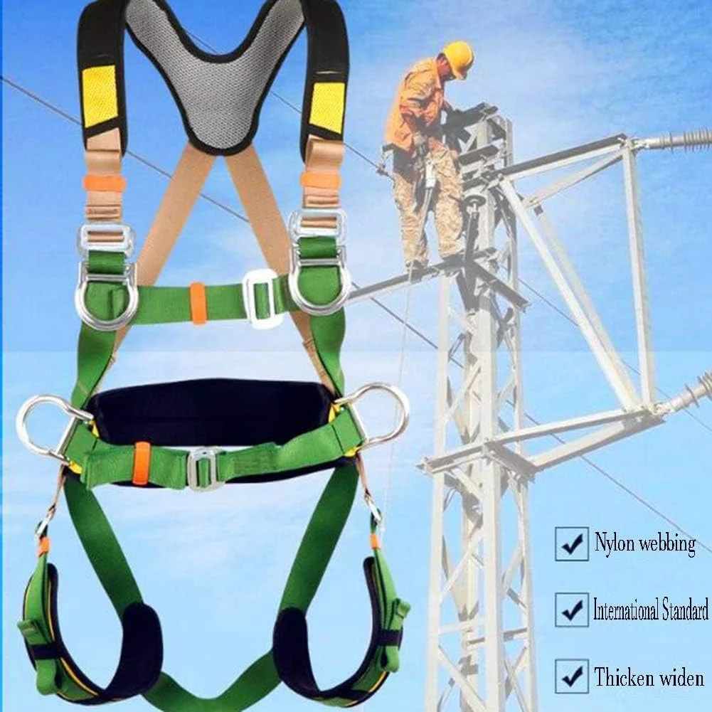 هارنس ایمنی تمام بدن کمربند قابل تنظیم با قلاب و طناب برای کار هوانوردی حفاظت فنی هارنس ایمنی تمام بدن کمربند قابل تنظیم با قلاب و طناب برای کار هوانوردی حفاظت فنی