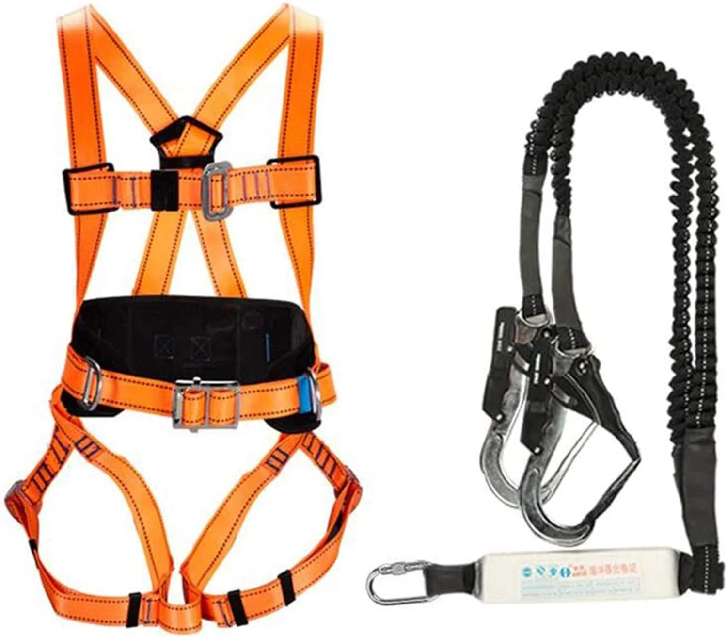 هارنس ایمنی، هارنس سقوط ایمنی، هارنس محافظت در برابر سقوط از ارتفاع، هارنس ایمنی محافظ کمر، کمربند قابل تنظیم با قلاب جذب شوک، A