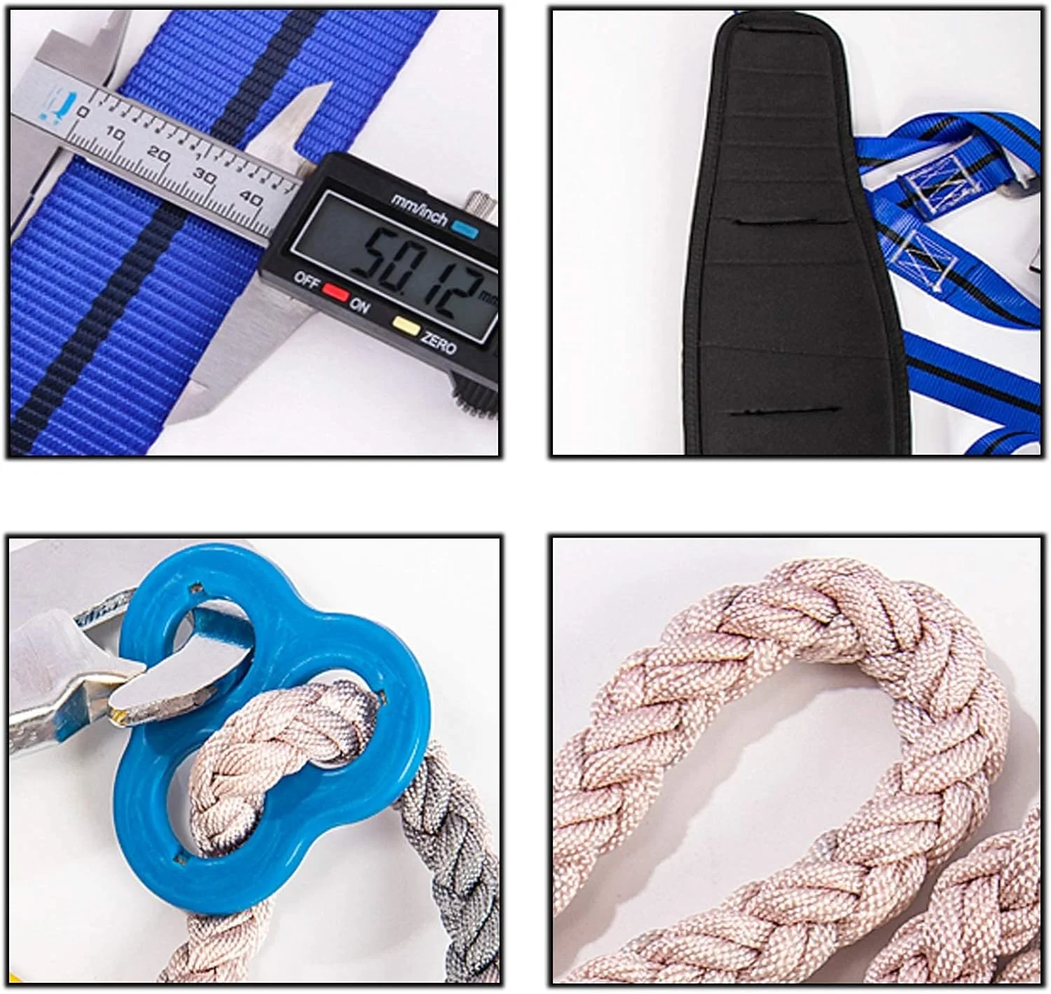 هارنس ایمنی ضد سقوط کمربند صندلی تمام بدن طناب قلاب قابل تنظیم برای کارگر برج و بالابر هوایی