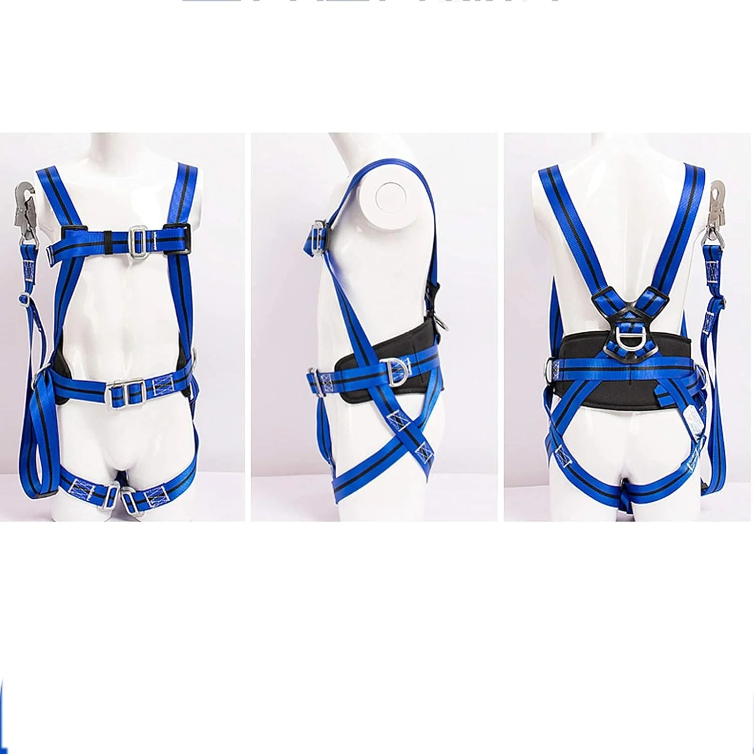 هارنس ایمنی ضد سقوط کمربند صندلی تمام بدن طناب قلاب قابل تنظیم برای کارگر برج و بالابر هوایی