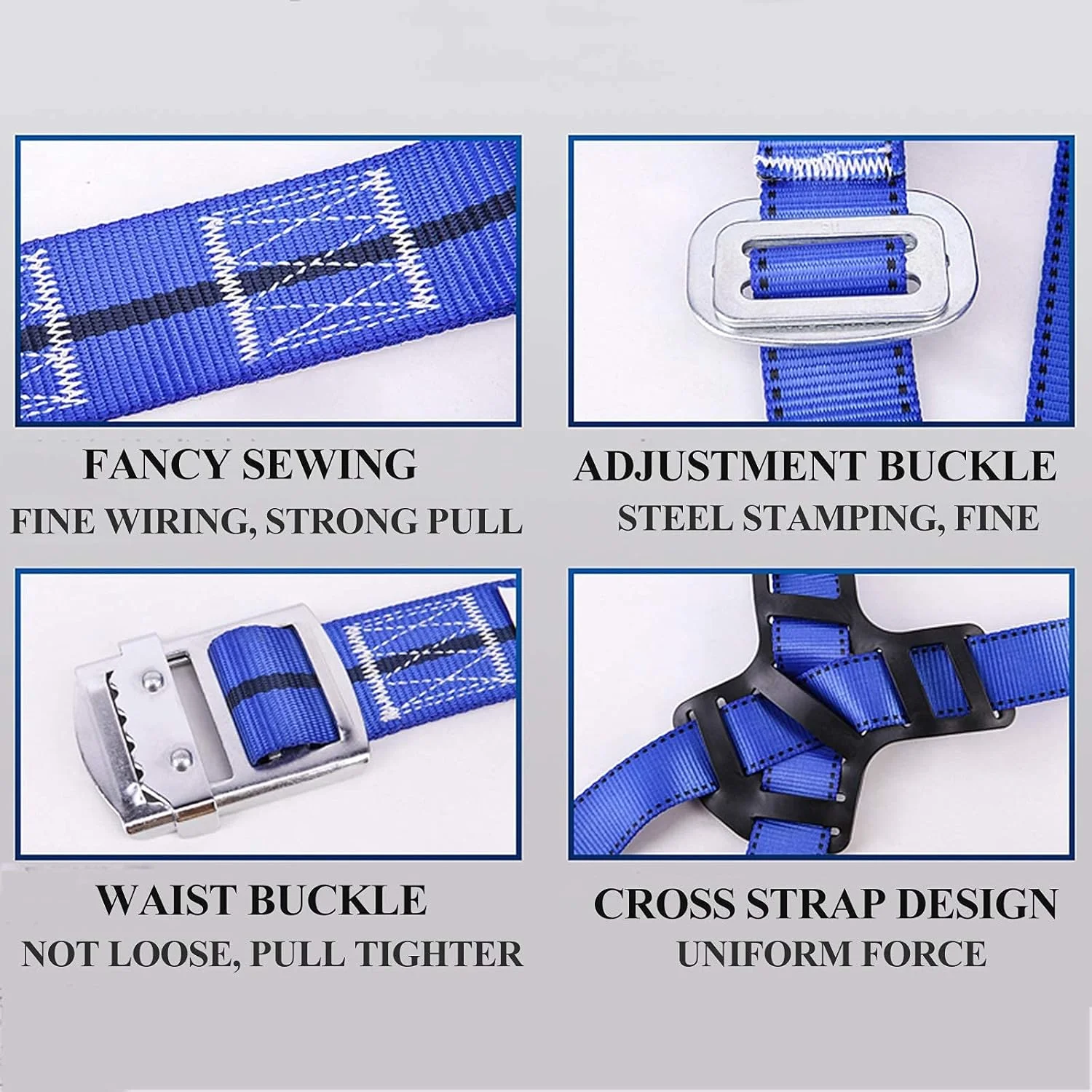 هارنس ایمنی ضد سقوط کمربند صندلی تمام بدن طناب قلاب قابل تنظیم برای کارگر برج و بالابر هوایی
