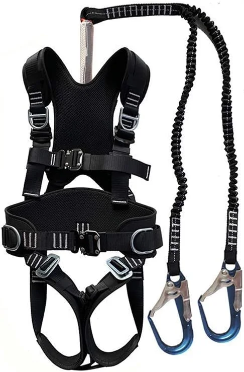 هارنس ایمنی سبک جلیقه ای هارنس ایمنی تمام بدن با 3 حلقه D، کمربند و پد، پاها و سینه با رهاسازی سریع