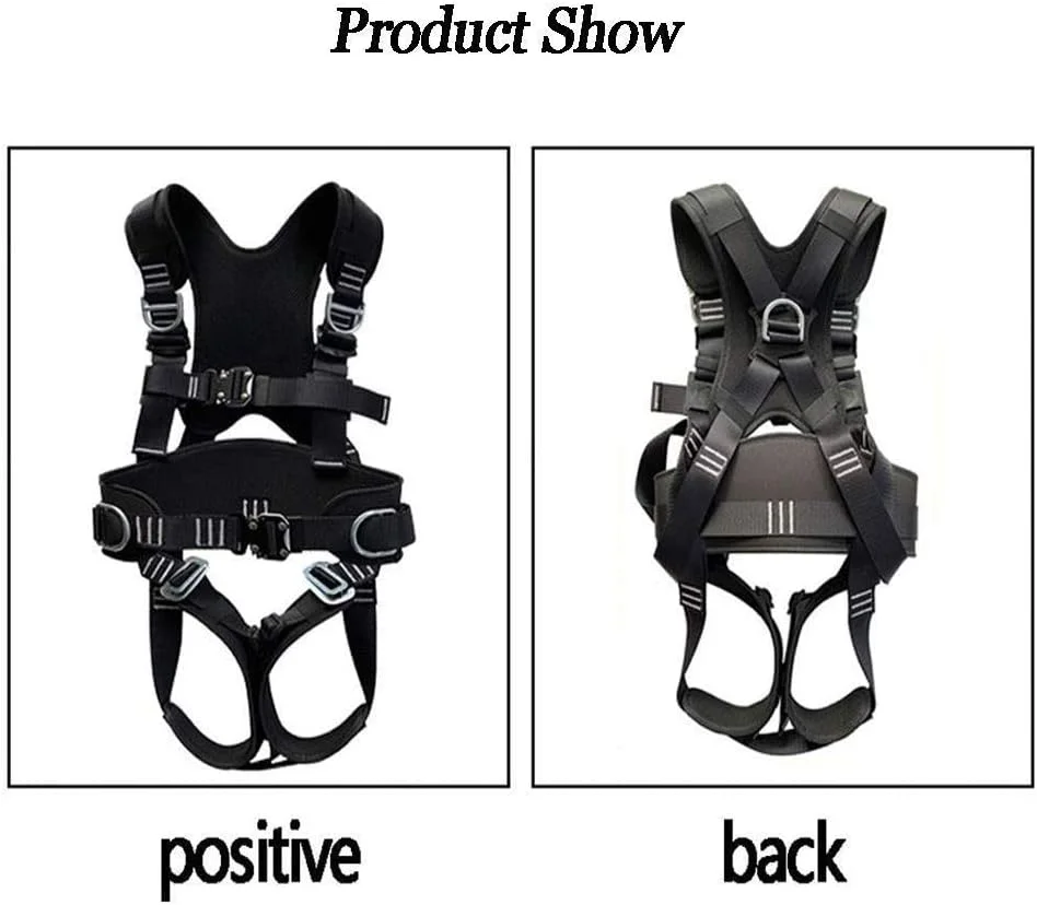 هارنس ایمنی سبک جلیقه ای هارنس ایمنی تمام بدن با 3 حلقه D، کمربند و پد، پاها و سینه با رهاسازی سریع