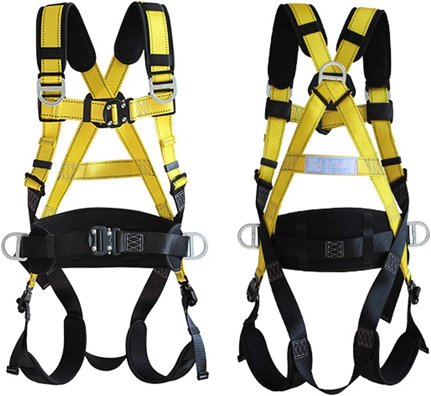 تجهیزات ضد سقوط، کیت مهار ایمنی ضد سقوط طناب ایمنی سنگین، خط کمربند مهار با 2 قلاب بزرگ بست