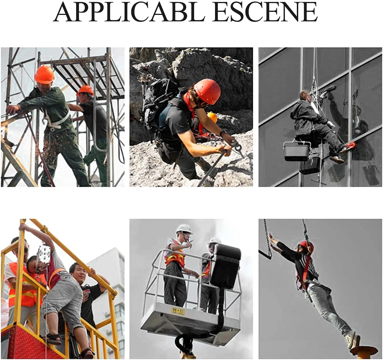 هارنس ایمنی سقوط، هارنس محافظت از سقوط نیم تنه، کمربند ایمنی کار در ارتفاع قابل تنظیم با قلاب (قلاب کوچک 1.6 متری) زندگی جالب خانه شاد